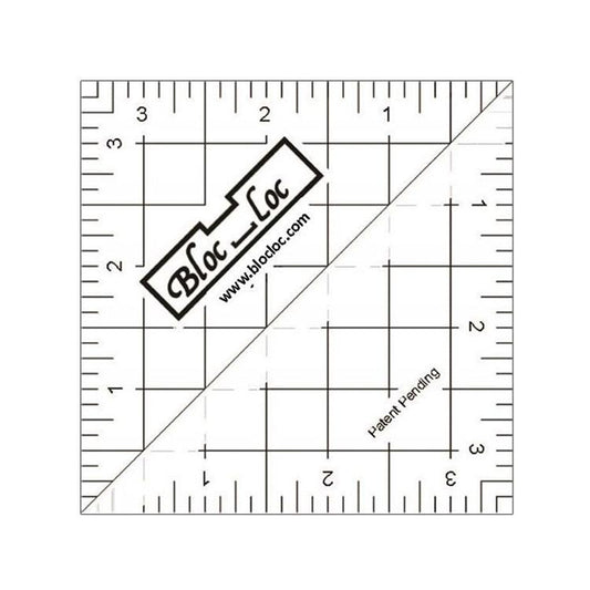 Half Square Triangle Ruler 3.5" HST 35 Bloc Loc#1