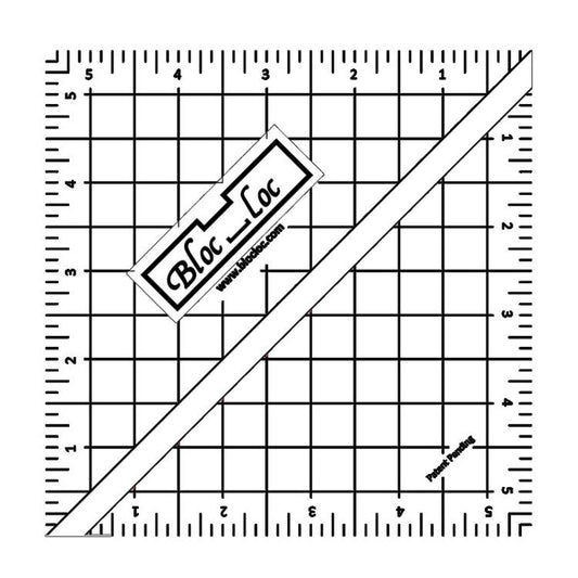 Half Square Triangle Ruler 5.5" HST 55 Bloc Loc#1