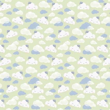 Sleepy Sloth - Green Clouds