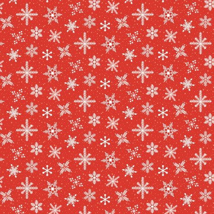 Prairie Christmas - Snowfall Red
