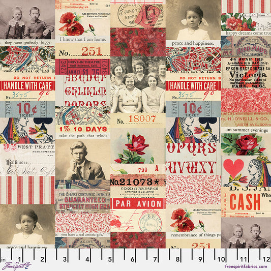 Indigo Collage - Red || Tim Holtz Palette Red