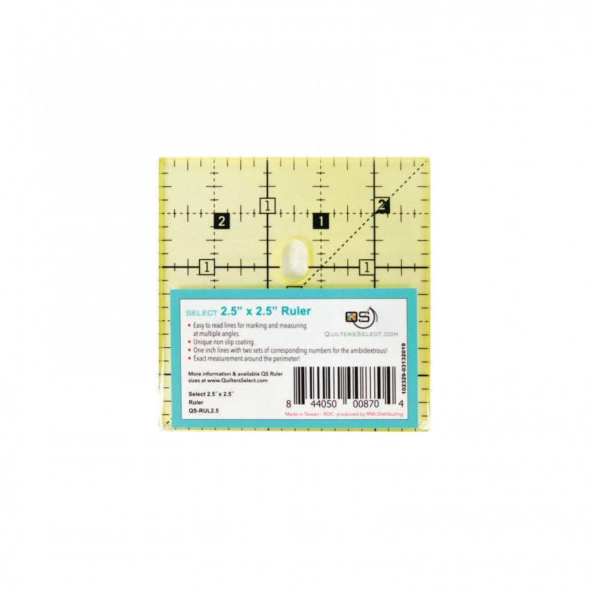 Quilters Select Non-Slip Ruler – 2.5″ x 2.5″