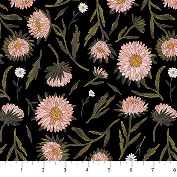 Nature Trail - Large Floral - Black