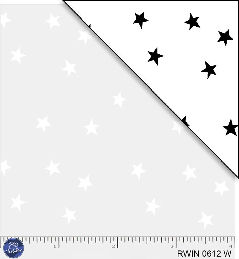 RAMBLINGS 12 -  SMALL STARS -WHITE ON WHITE - RWIN 0612W