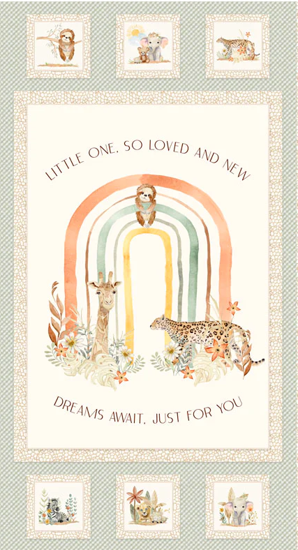 Mini Menagerie Jungle Animal Panel - 24inch