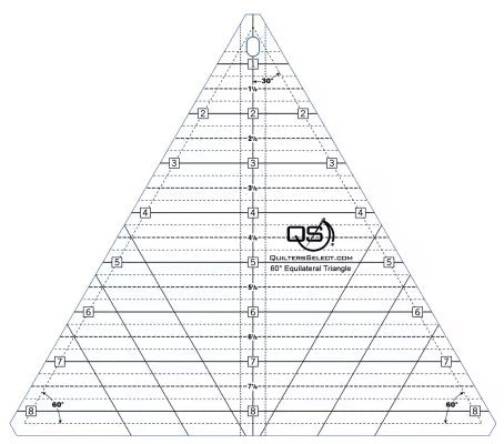 Quilter's Select 60 Degree 8-1/2in Quilting Ruler - Pre-Order