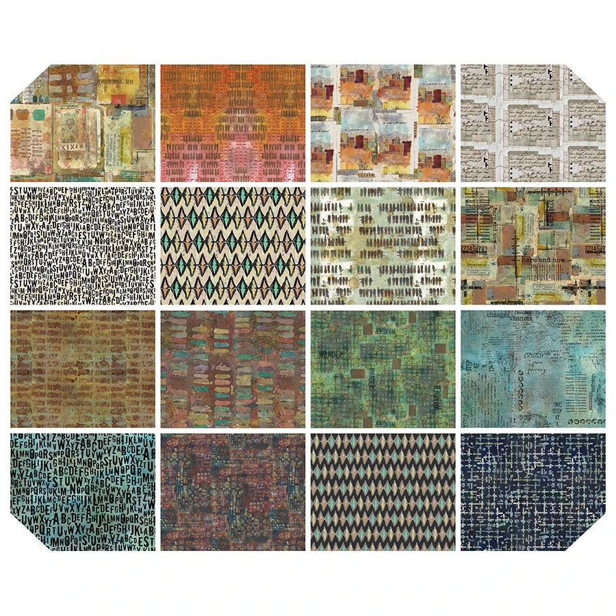 On Your Mark Fat Quarter Bundle by Seth Apter for FreeSpirit Fabrics – 16 Fat Quarters