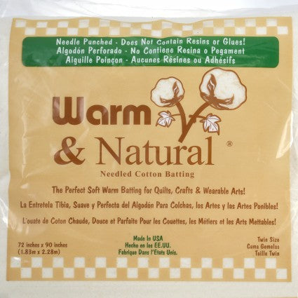 Full Sz Warm & Natural Batting - 90" x 96"