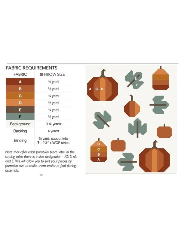 Pick a Pumpkin Quilt Pattern - Pre-Order